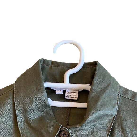 Zara Khaki midi dress with tie - Picture 8 of 10